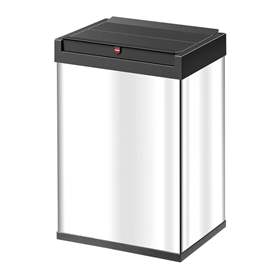 Coș de gunoi Swing cu capac oscilant, din oțel inoxidabil, capacitate 35 l, argintiu