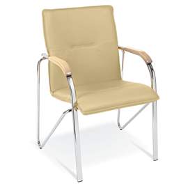 Besucher-Sessel SAMBA, Kunstlederbezug - beige