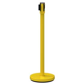 Zahrazovací sloupek se samonavíjecím popruhem 2 m, žlutý