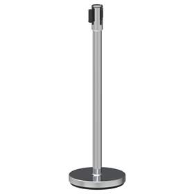 Zahrazovací sloupek se samonavíjecím popruhem 2 m, chromovaný