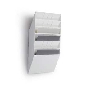 Sortierfächer Flexibox, 6 x A4 Querformat, Farbe weiß