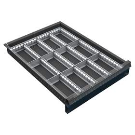 Organizator sertar din tablă zincată, 4x3, pentru înălțime sertar 60-120 mm