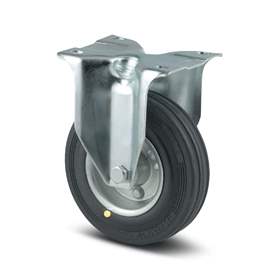 Transport-Bockrolle, elektrisch leitfähig, mit Anschraubplatte, Traglast 205 kg