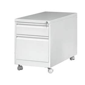 Rollbox - modul container tip dulăpior mobil, 2 sertare, înălțime 635 mm, gri