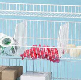 Trenngitter für Stapelkörbe, Höhe 300 mm, VE=5 Stk., weisse Lackierung