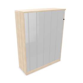Büroschrank - Lamellentür, H x B x T: 1545 x 1200 x 445 mm, Farbe Aakazie