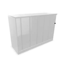 Büroschrank - Lamellentür, H x B x T: 825 x 1200 x 445 mm, Farbe Lichtgrau