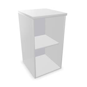 Büroschrank - Regal,Anbau, H x B x T: 740 x 400 x 445 mm, Farbe Lichtgrau