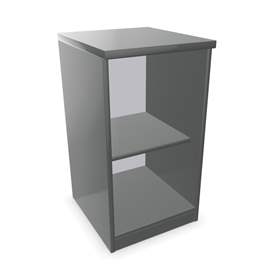 Büroschrank - Regal, H x B x T: 740 x 400 x 445 mm, Farbe Dunkelgrau