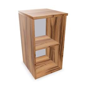 Büroschrank - Regal,Anbau, H x B x T: 740 x 400 x 445 mm, Farbe Nussbaum