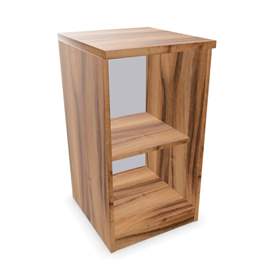 Büroschrank - Regal, H x B x T: 740 x 400 x 445 mm, Farbe Nussbaum