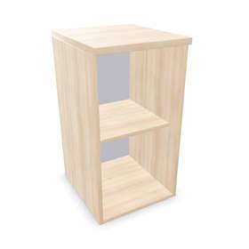 Kancelářská skříň - regál, nástavec, v x š x h: 740 x 400 x 445 mm, barva akácie