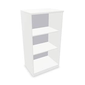 Kancelářská skříň - regál, v x š x h: 1155 x 600 x 445 mm, barva bílá