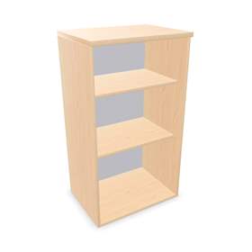 Kancelářská skříň - regál, nástavec, v x š x h: 1070 x 600 x 445 mm, barva javor