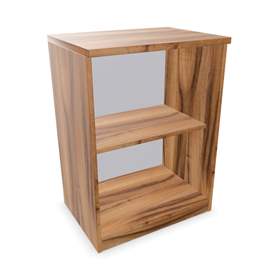 Kancelářská skříň - regál, v x š x h: 825 x 600 x 445 mm, barva ořech