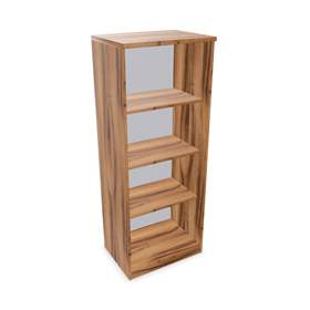 Büroschrank - Regal, H x B x T: 1545 x 600 x 445 mm, Farbe Nussbaum