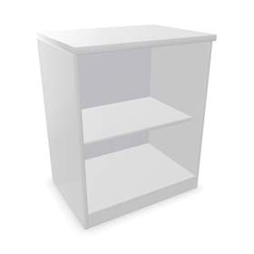 Büroschrank - Regal, H x B x T: 740 x 600 x 445 mm, Farbe Lichtgrau