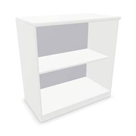 Kancelářská skříň - regál, v x š x h: 825 x 800 x 445 mm, barva bílá