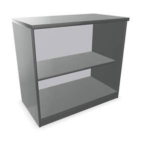 Büroschrank - Regal, H x B x T: 740 x 800 x 445 mm, Farbe Dunkelgrau