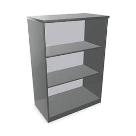 Büroschrank - Regal, H x B x T: 1155 x 800 x 445 mm, Farbe Dunkelgrau