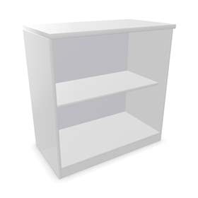 Kancelářská skříň - regál, v x š x h: 825 x 800 x 445 mm, barva světle šedá