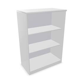 Büroschrank - Regal, H x B x T: 1155 x 800 x 445 mm, Farbe Lichtgrau
