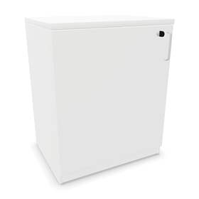 Büroschrank - Flügeltür, H x B x T: 740 x 600 x 445 mm, Farbe Weiß