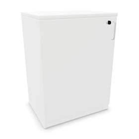 Büroschrank - Flügeltür, H x B x T: 825 x 600 x 445 mm, Farbe Weiß
