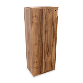 Büroschrank - Flügeltür, H x B x T: 1545 x 600 x 445 mm, Farbe Nussbaum