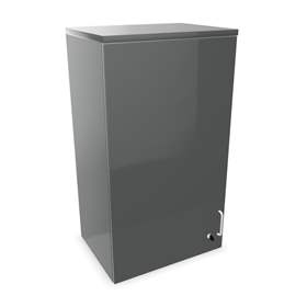 Büroschrank - Flügeltür,Anbau, H x B x T: 1070 x 600 x 445 mm, Farbe Dunkelgrau