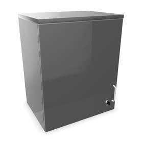 Büroschrank - Flügeltür,Anbau, H x B x T: 740 x 600 x 445 mm, Farbe Dunkelgrau