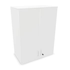 Dulap de birou - ușă dublă, extensie, H x W x D: 1070 x 800 x 445 mm, culoare albă