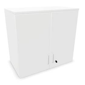 Büroschrank - Doppel-Flügeltüren, Anbau, H x B x T: 740 x 800 x 445 mm, Farbe Weiß