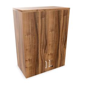 Dulap birou cu 2 uși batante - mobilier office, corp suprapus, HxLxl: 1070 x 800 x 445 mm, culoare nuc