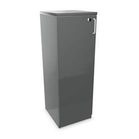 Büroschrank - Flügeltür H x B x T: 1155 x 400 x 445 mm, Farbe Dunkelgrau