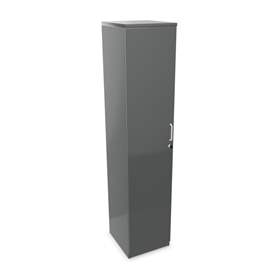 Büroschrank - Flügeltür H x B x T: 1895 x 400 x 445 mm, Farbe Dunkelgrau