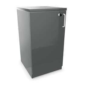 Büroschrank - Flügeltür H x B x T: 740 x 400 x 445 mm, Farbe Dunkelgrau