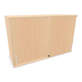 Büroschrank - Schiebetür,Anbau H x B x T: 740 x 1200 x 445 mm, Farbe Ahorn
