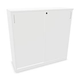 Büroschrank - Schiebetür, H x B x T: 1155 x 1200 x 445 mm, Farbe Weiß