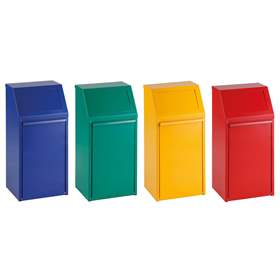 Sada 4 nádob pro tříděný odpad (žlutá, modrá, zelená, červená), objem 4x40 l