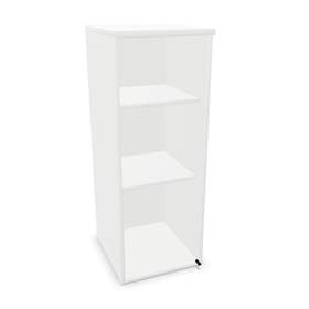 Büroschrank - verglaste Flügeltür, Anbau H x B x T: 1070 x 400 x 445 mm, Farbe Weiß