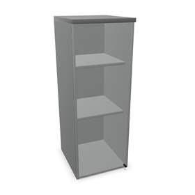 Büroschrank - verglaste Flügeltür, Anbau H x B x T: 1070 x 400 x 445 mm, Farbe Dunkelgrau