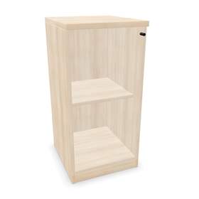 Büroschrank - verglaste Flügeltür, H x B x T: 825 x 400 x 445 mm, Farbe Akazie