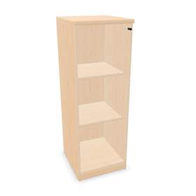 Büroschrank - verglaste Flügeltür, H x B x T: 1155 x 400 x 445 mm, Farbe Ahorn