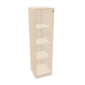 Kancelářská skříň - dveře jednokřídlé prosklené, v x š x h: 1545 x 400 x 445 mm, barva akácie