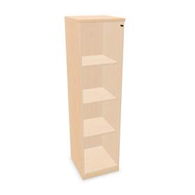 Büroschrank - verglaste Flügeltür, H x B x T: 1545 x 400 x 445 mm, Farbe Ahorn