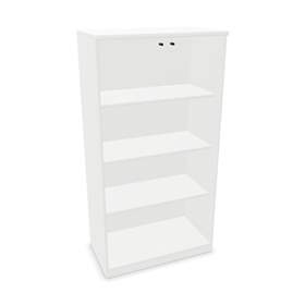 Büroschrank - verglaste Doppel-Flügeltüren, H x B x T: 1545 x 800 x 445 mm, Farbe Weiß
