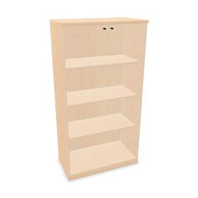 Büroschrank - verglaste Doppel-Flügeltüren, H x B x T: 1545 x 800 x 445 mm, Farbe Ahorn