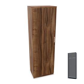 Garderobenschrank, H x B x T: 1895 x 600 x 445 mm, Farbe Nussbaum