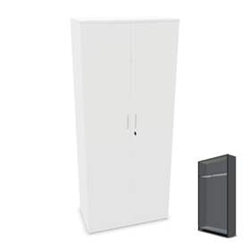 Garderobenschrank, H x B x T: 1895 x 800 x 445 mm, Farbe weiß